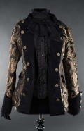 女性用　海賊ジャケット☆中世貴族漂うゴージャスなゴシックベルサイユジャケット・Blue Royal Female Pirate Jacket