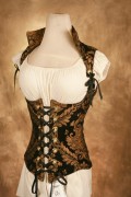 オープンバストコルセット　ゴシック・ビクトリアン　ゴブラン生地　Vixen