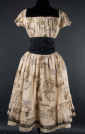 ゴシックワンピース☩地図柄　Map Gothabilly Dress