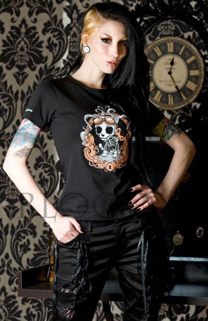 スチームパンクCat　Kitty T-シャツ sukal Sサイズ