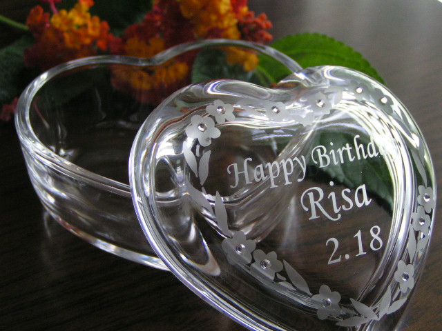 ハートのジュエリーケース・クリスタル