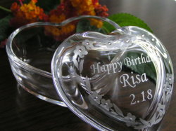 ハートのジュエリーケース・クリスタル