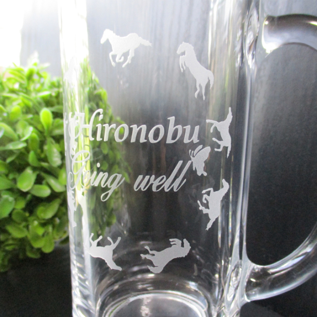 馬九行くジョッキグラス