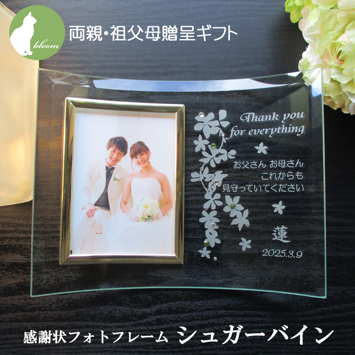 両親贈呈ギフト・感謝状フォトフレーム・しだれ桜