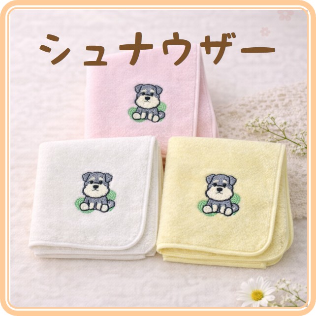 【ポイント10倍】今治ハンカチタオル（シュナウザー）