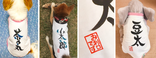 手描き犬服