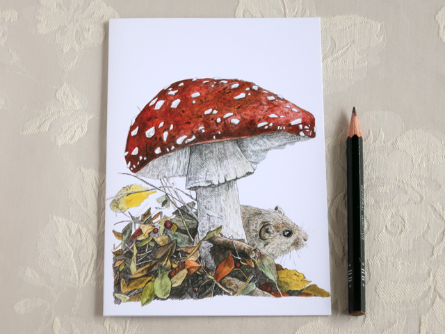 きのことねずみ グリーティングカード イギリス