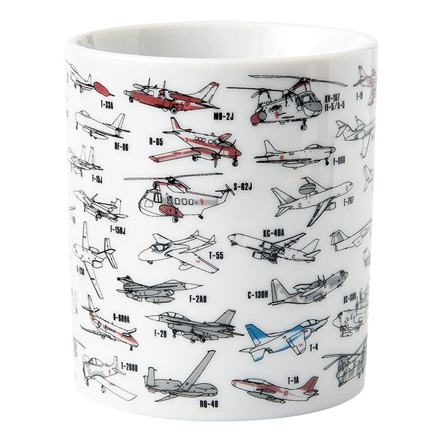 航空自衛隊 グッズ】JASDAFの歴代装備をイラストしたマグカップ