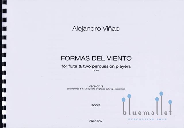 Vinao , Alejandro - Formas del Viento for Flute & Percussion Version 2 (スコアのみ)