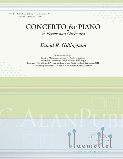 Gillingham , David R. - Concerto for Piano & Percussion Orchestra (スコア・パート譜セット)