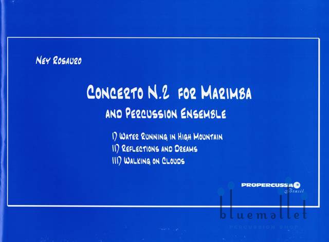 Rosauro , Ney - Concerto No.2 for Marimba and Percussion Ensemble (打楽器アンサンブル伴奏版 / スコア・パート譜セット)