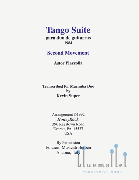Piazzolla , Astor - Tango Suite Movement 2 para Duo de Guitarras (スコア・パート譜セット)