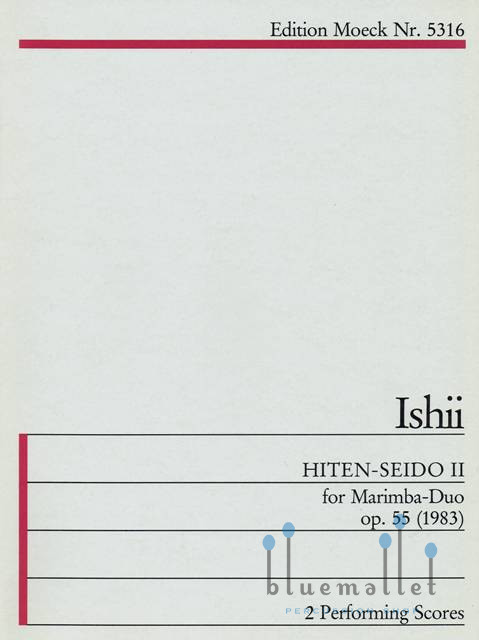 Ishii , Maki - Hiten-Seido II for Marimba-Duo op. 55 (スコア2冊セット)