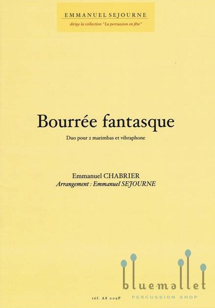 Sejourne , Emmanuel - Bourree Fantasque Duo pour 2 marimbas et vibraphone (スコア・パート譜セット)