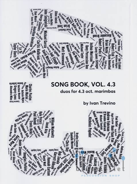 Trevino , Ivan - Song Book Vol.4.3 Duos for 4.3oct. Marimbas (スコア・パート譜セット)