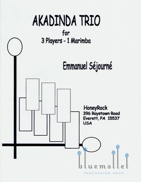 Sejourne , Emmanuel - Akadinda Trio for 3 Players - 1 Marimba (スコア・パート譜セット)