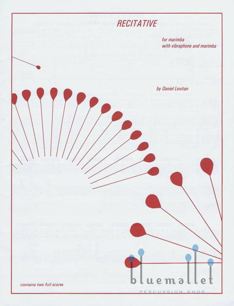 Levitan , Daniel - Recitative for Marimba with Vibraphone and Marimba (スコア2冊セット)