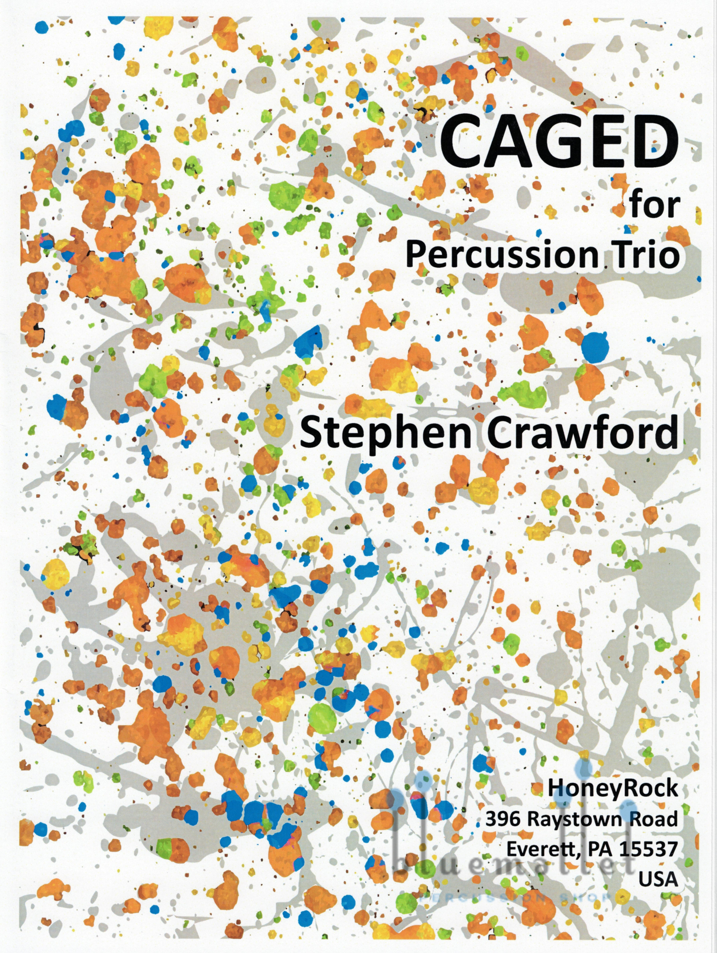 Crawford , Stephen - Caged for Percussion Trio (スコア・パート譜セット)