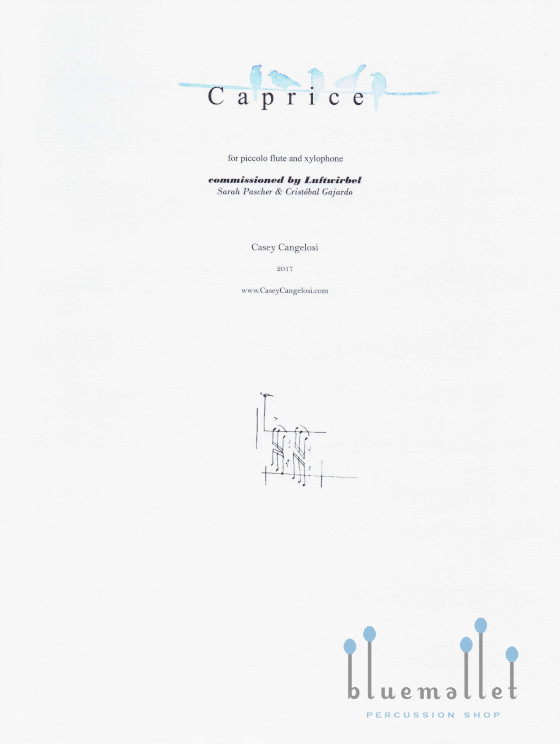Cangelosi , Casey - Caprice for Piccolo Flute and Xylophone (スコア・パート譜セット)