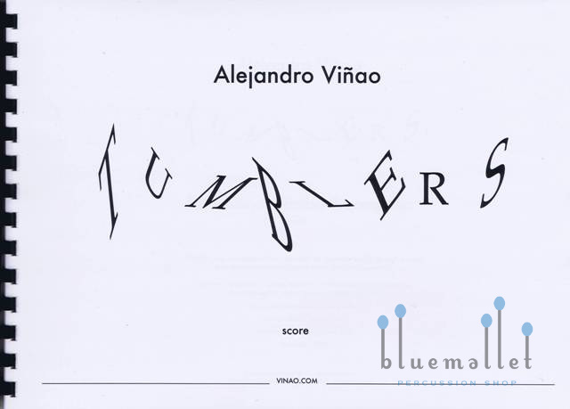 Vinao , Alejandro - Tumblers for Violin, Marimba & Computer (スコア・パート譜セット)