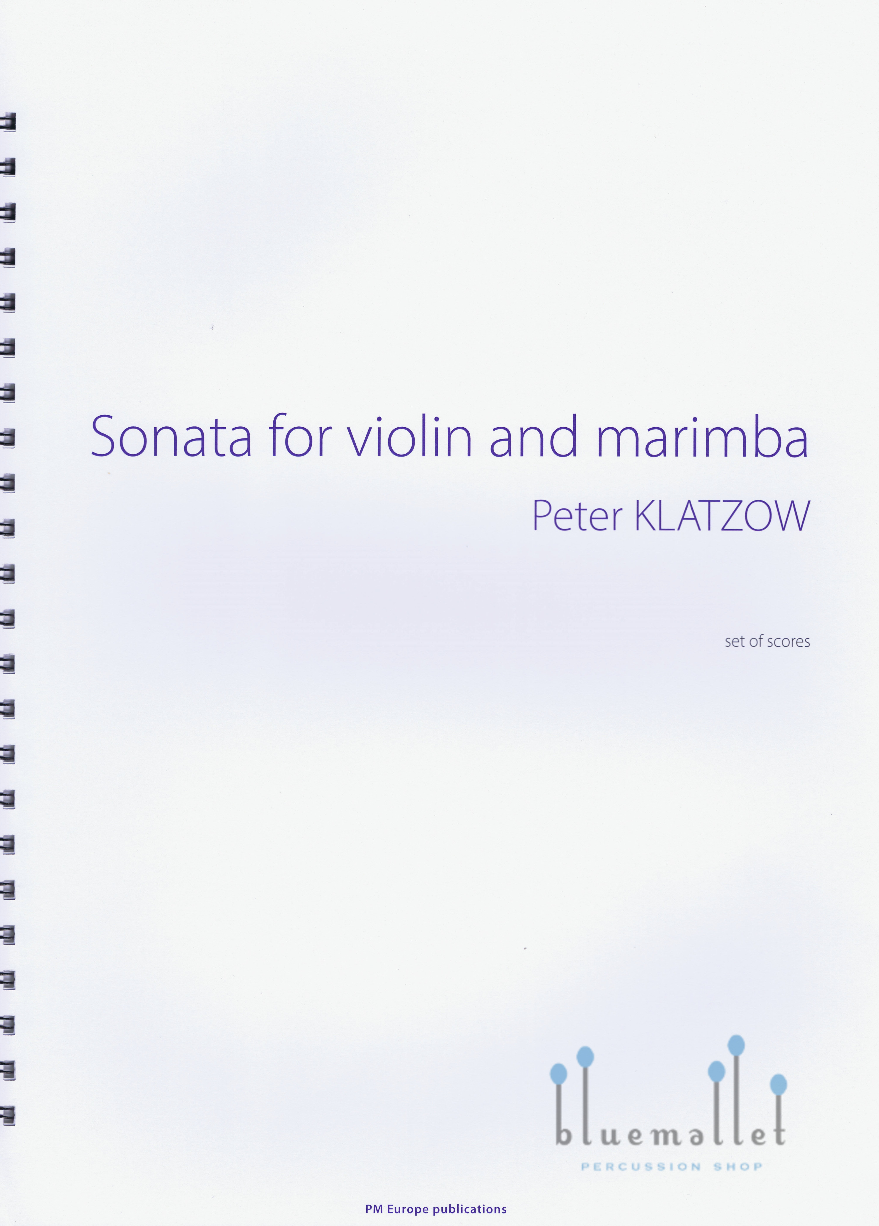 Klatzow , Peter - Sonata for Violin and Marimba (スコア2冊セット)