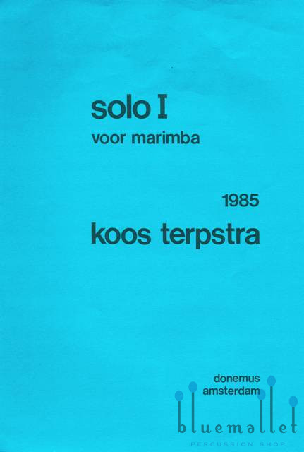 Terpstra , Koos - Solo I voor Marimba