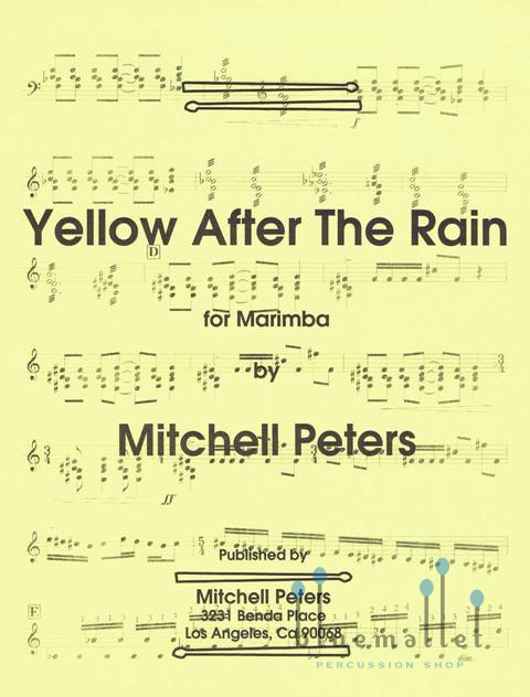 Peters , Mitchell - Yellow After the Rain for Marimba