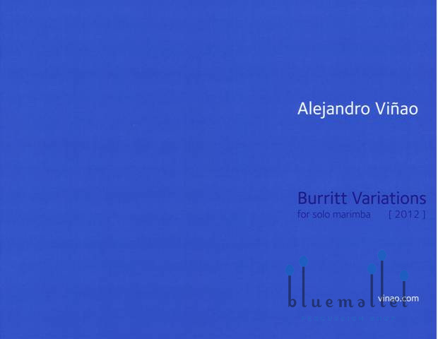 Vinao , Alejandro - Burritt Variations for Solo Marimba