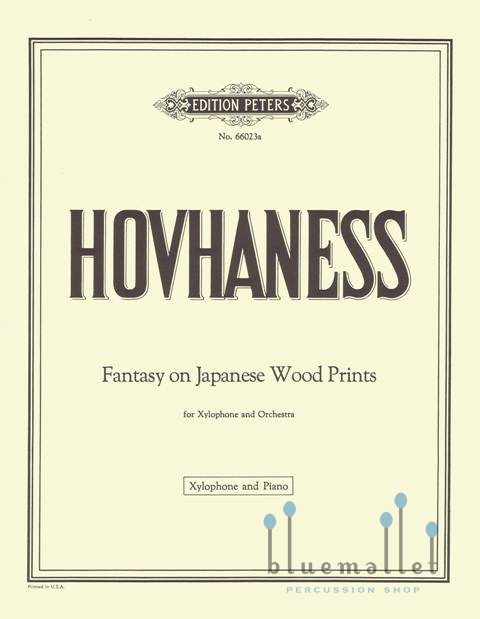 Hovhaness , Alan - Fantasy on Japanese Wood Prints for Xylophone and Orchestra (ピアノ伴奏版 / スコア・パート譜セット)