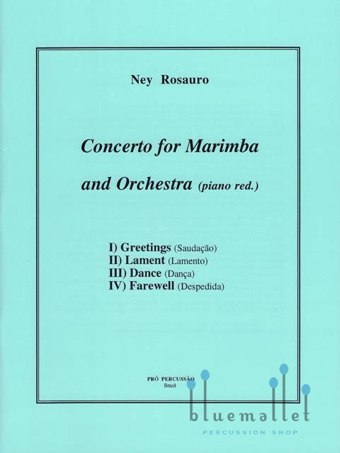 Rosauro , Ney - Concerto for Marimba and Orchestra (ピアノ伴奏版 / スコア・パート譜セット)