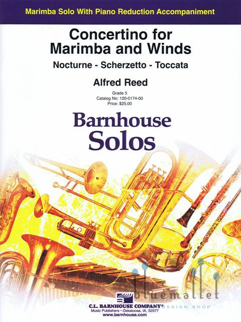 Reed , Alfred - Concertino  for Marimba and Winds (ピアノ伴奏版 / スコア・パート譜セット)