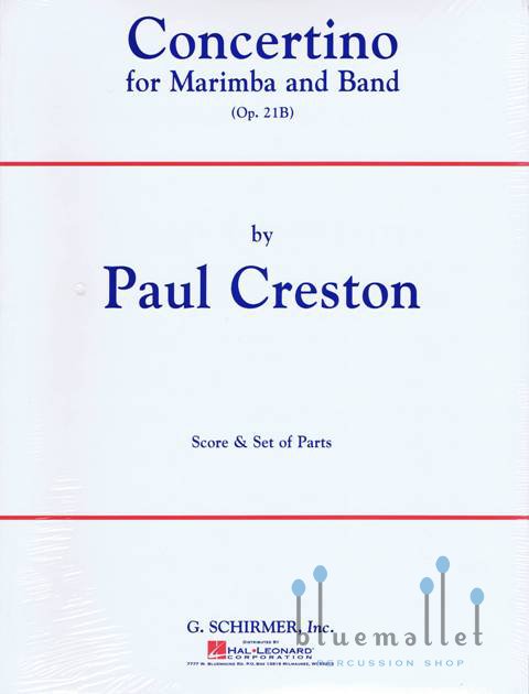 Creston , Paul - Concertino for Marimba and Band (吹奏楽伴奏版 / スコア・パート譜セット)