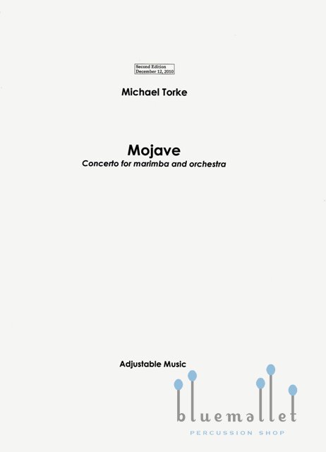 Torke , Michael - Mojave Concerto for Marimba and Orchestra (オーケストラ伴奏版 / スコアのみ)