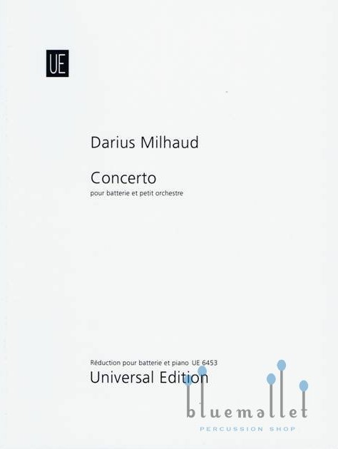 Milhaud , Darius - Concerto pour Batterie et Petit Orchestre (ピアノ伴奏版 / スコア・パート譜セット)