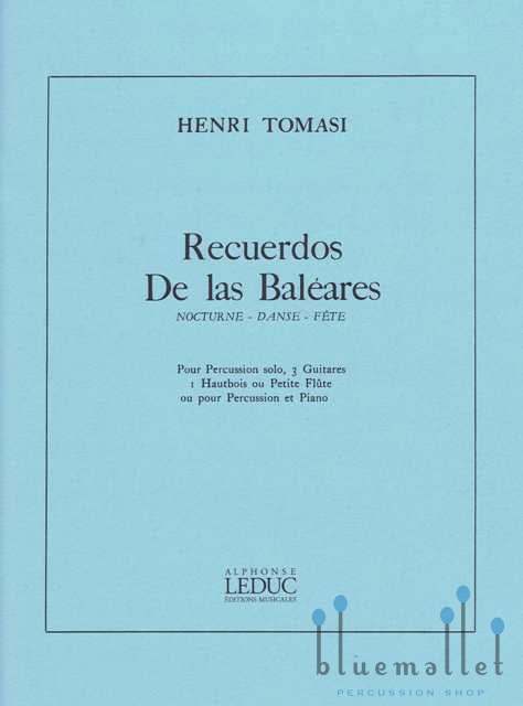 Tomasi , Henri - Recuerdos de las Baleares (スコア・パート譜セット)