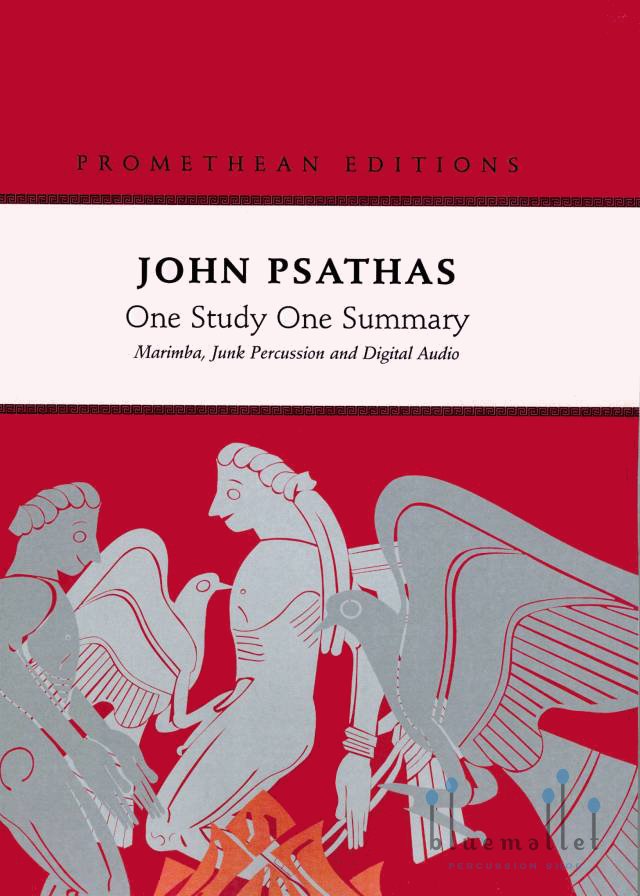 Psathas , John - One Study One Summary Marimba, Junk Percussion and Digital Audio (スコア・パート譜セット)