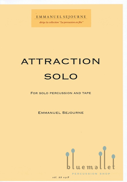 Sejourne , Emmanuel - Attraction Solo (伴奏CD付) bluemallet