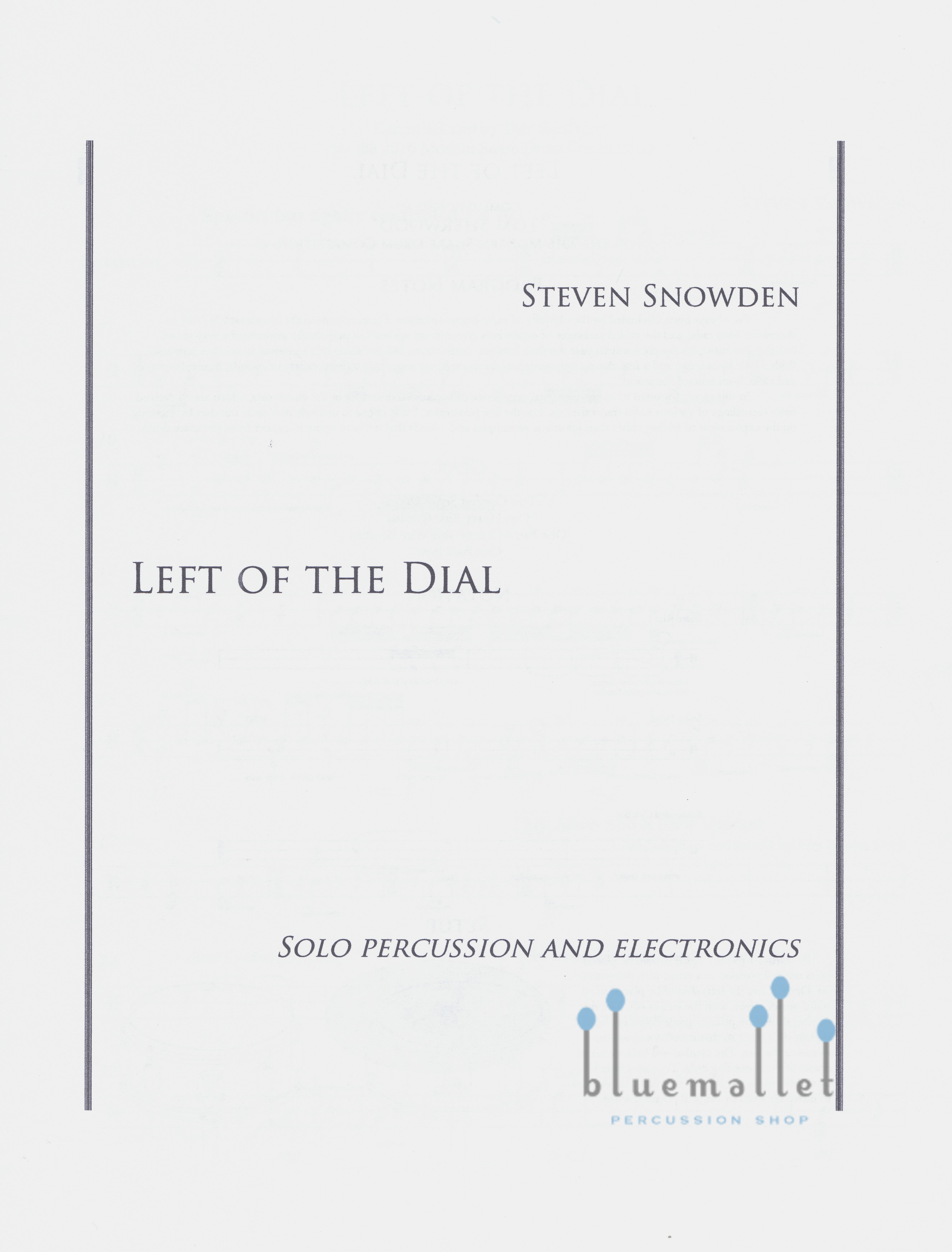Snowden , Steven - Left of the Dial