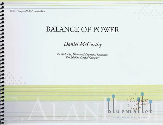 McCarthy , Daniel - Balance of Power (スコア2冊セット) (特価品)