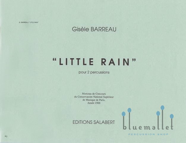 Barreau , Gisele - Little Rain pour 2 Percussions (スコアのみ) (特価品)