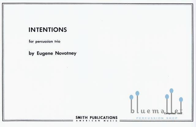 Novotney , Eugene - Intentions for Percussion Trio (スコア3冊セット)