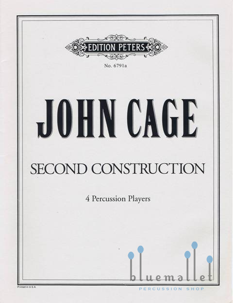 Cage , John - Second Construction (パート譜のみ) (特価品)