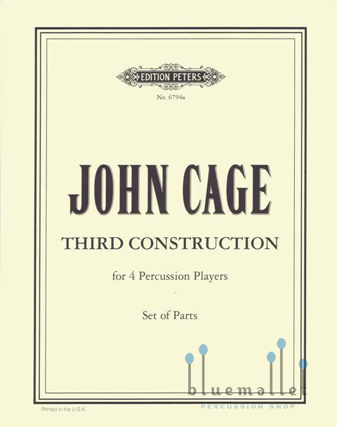 Cage , John - Third Construction (パート譜のみ)