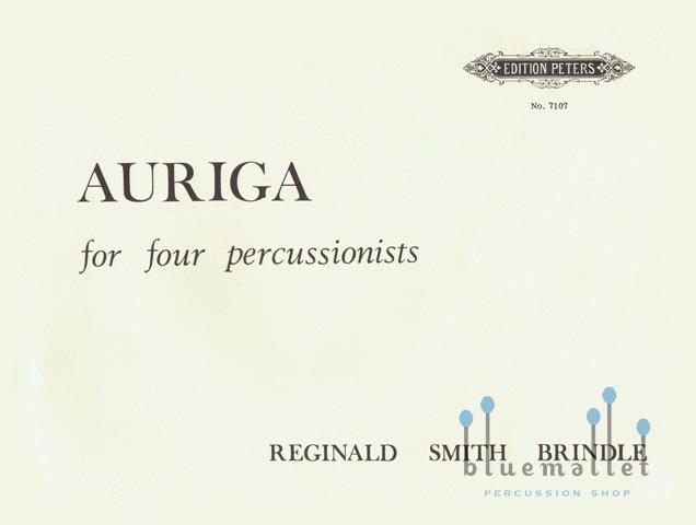 Smith-Brindle , Reginald - Auriga for Four Percussionists (スコアのみ) (特価品)