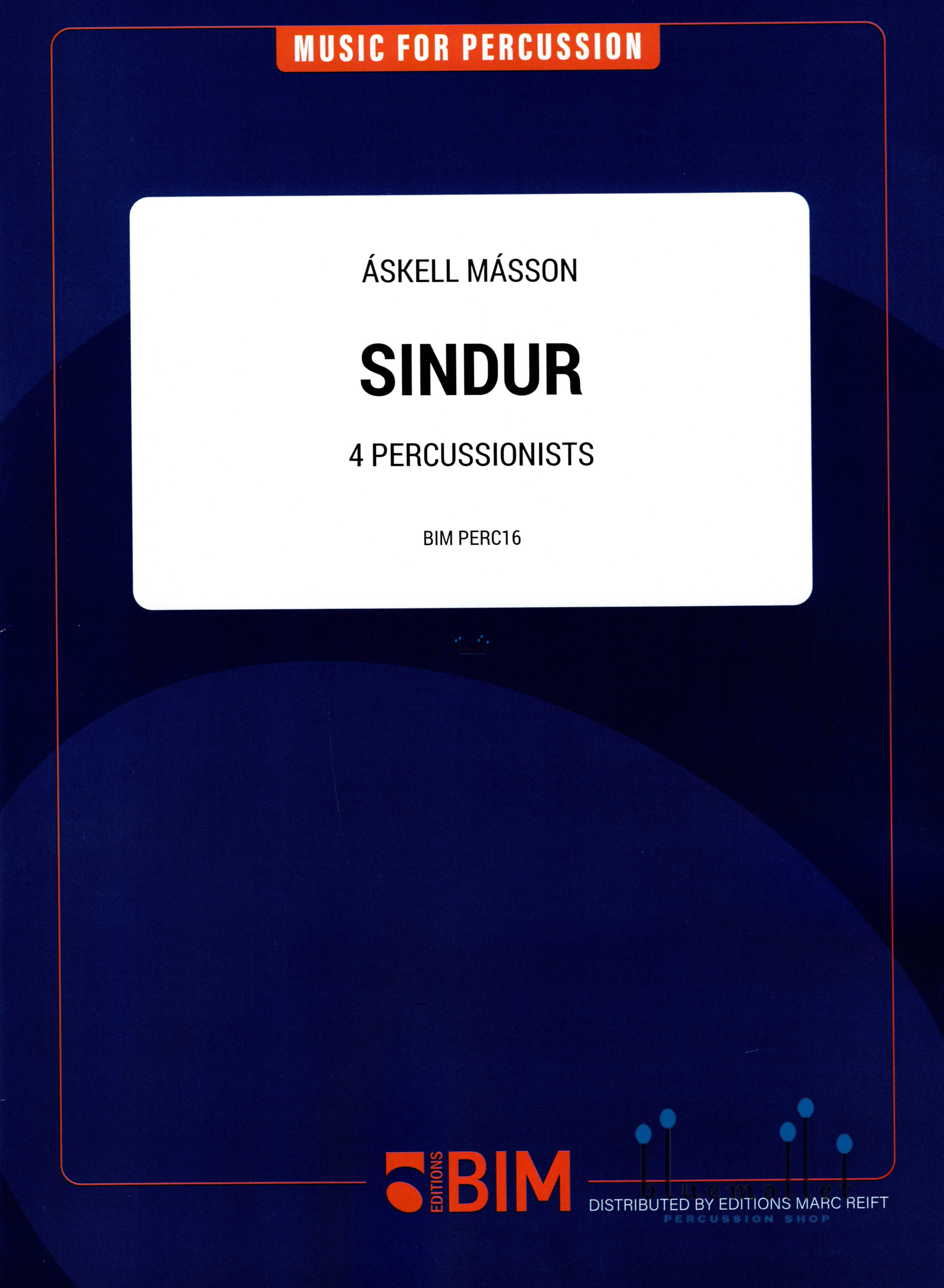 Masson , Askell - Sindur for 4 Percussionists (スコア・パート譜セット)