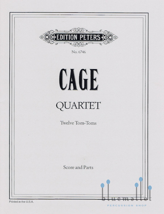 Cage , John - Quartet for Twelve Tom-Toms (She is Asleep) (スコア・パート譜セット)