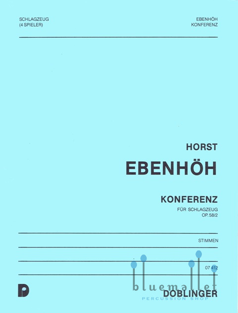 Ebenhoh , Horst - Konferenz fur Schlagzeug op.58/2 (パート譜のみ) (特価品)
