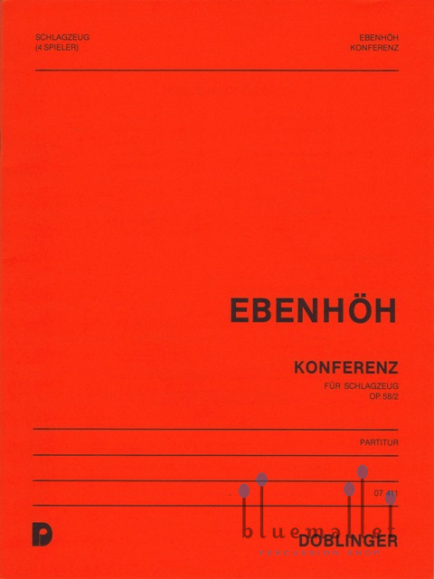 Ebenhoh , Horst - Konferenz fur Schlagzeug op.58/2 (スコアのみ) (特価品)