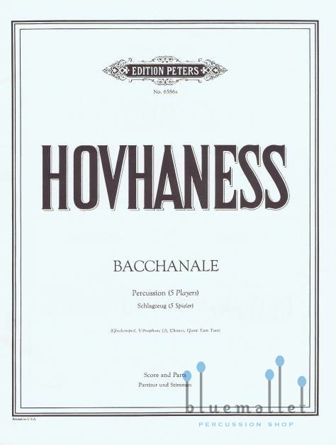 Hovhaness , Alan - Bacchanale (スコア・パート譜セット)