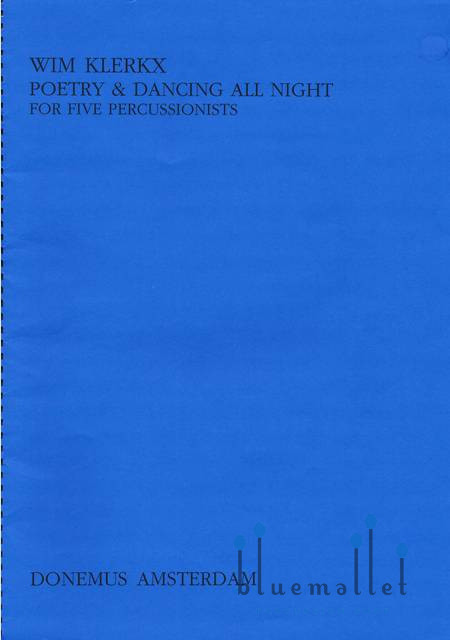 Klerkx , Wim - Poetry & Dancing All Night for Five Percussionists (スコア6冊セット)